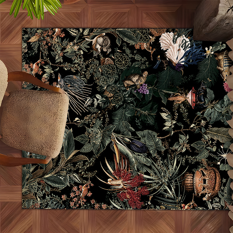 中古风客厅地毯南洋风美式复古老钱风轻奢高级感大面积沙发茶几垫