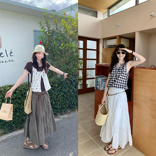 显高 2025SS 两色流浪感不规则裁片半身裙 STUDIO Tetu