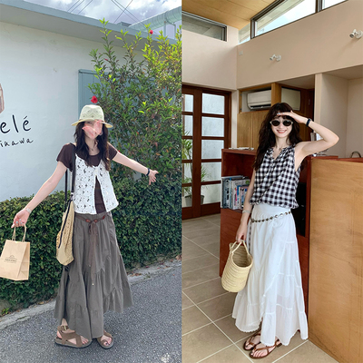 Tetu STUDIO 2025SS “显高！”两色流浪感不规则裁片半身裙