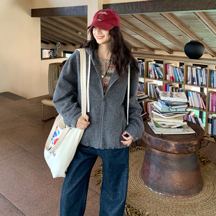 蓬松羊驼毛松弛感连帽大衣外套 2025SS Tetu STUDIO