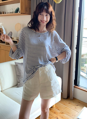 Tetu STUDIO 2025SS “简约夏日” 100%砂洗亚麻白色短裤