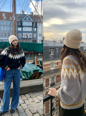 Tetu STUDIO  冬天的故事 重工马海毛费尔岛毛衣设计感新年毛衣