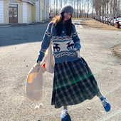 Tetu 两色磨毛羊毛格纹半裙 爱丁堡冬日 STUDIO 2024FW