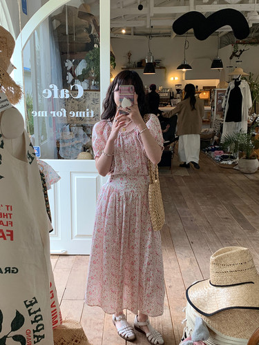 Têtu复古感捏褶随性半身裙