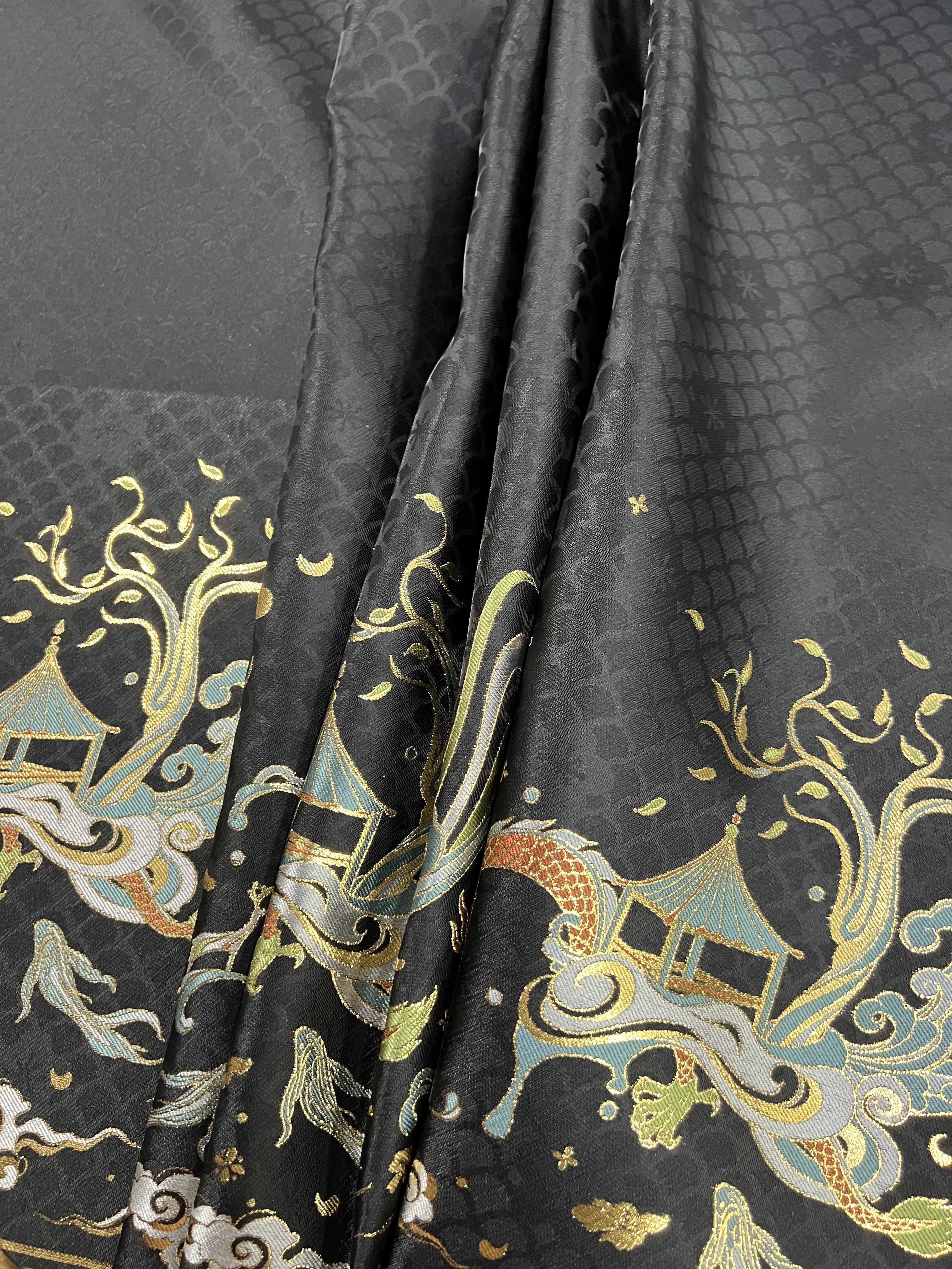 汉服马面提花国风面料