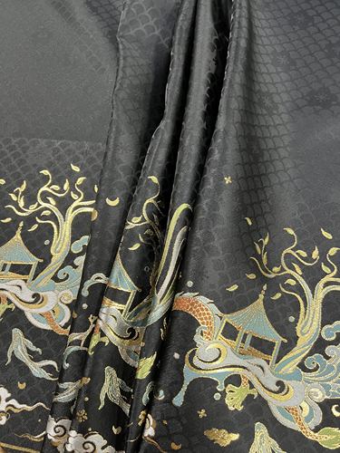 汉服马面提花国风面料