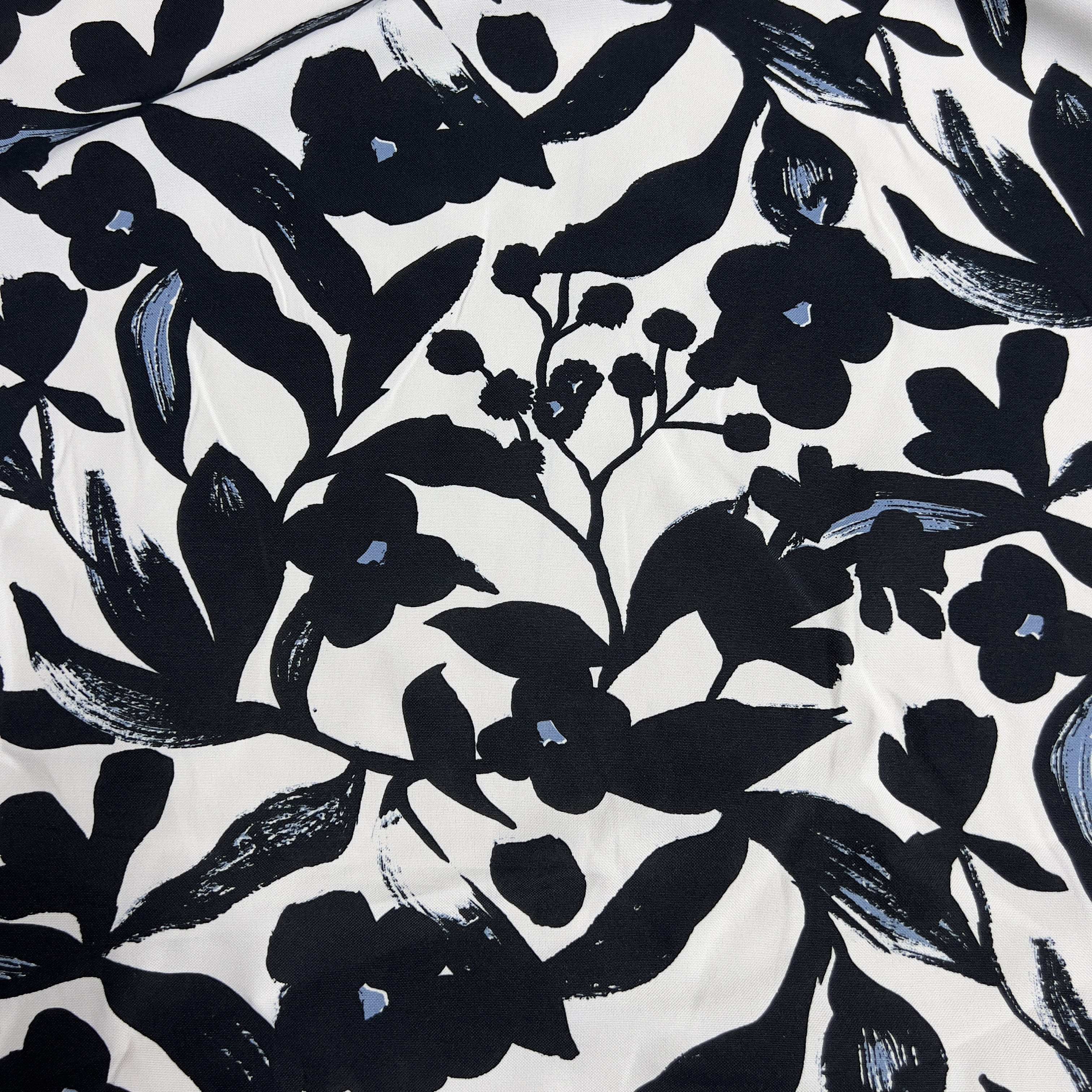 外套印花面料 白色水墨仿手绘春秋款西装风衣半裙服装手工布料