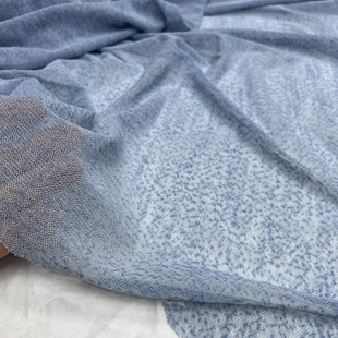 进口针织乱麻网 花咖微透凉感透爽滑春夏打底上衣连衣裙针织面料