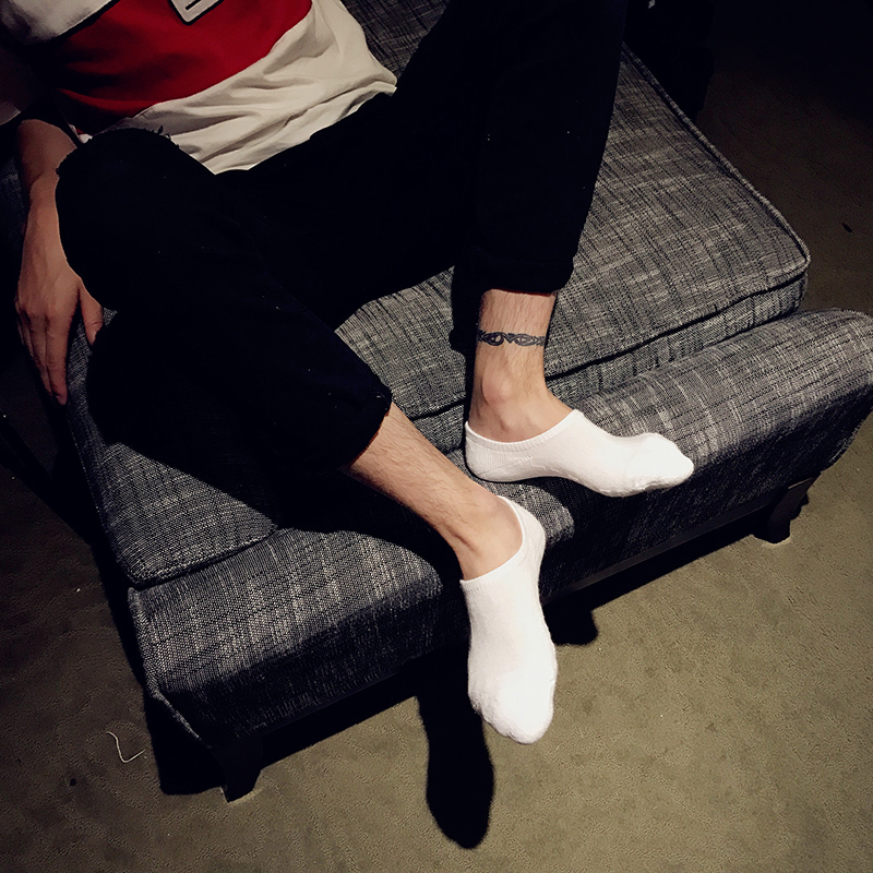 毛巾底硅胶防滑低帮透气隐形船袜