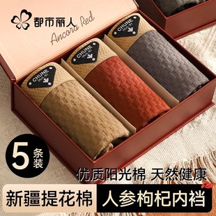 都市丽人男士内裤纯棉2026新款宽松透气青少年男生式四平角短裤头