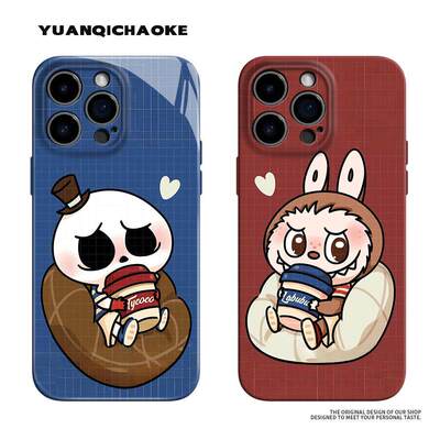 拉布布情侣款全型号高级感磨砂壳