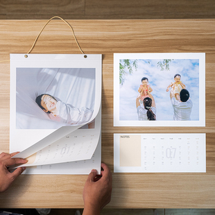 2026年挂历定制创意日历挂墙月历宝宝照片打印企业台历来图定做