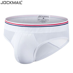 JOCKMAIL 潮牌男士内裤U凸囊袋网纱拼接半透明轻薄透气三角裤男