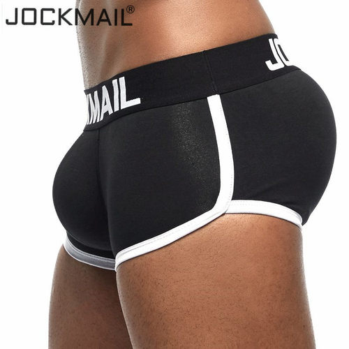 JOCKMAIL男士提臀内裤立体前后海绵罩杯丰臀假屁股平角裤男蜜桃臀