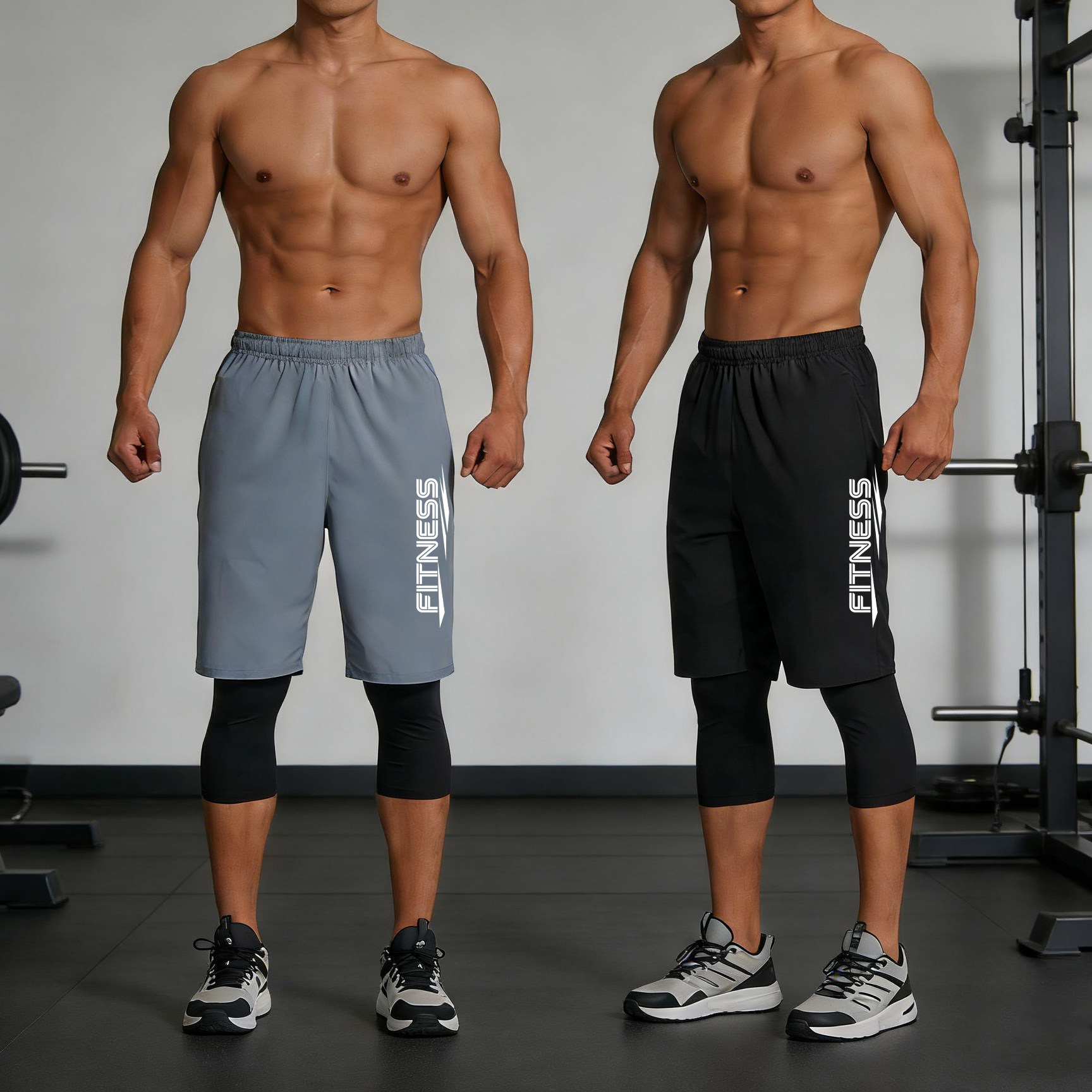 速干运动短裤男健身跑步短裤紧身篮球训练短裤五分裤夏季过膝中裤,运动服/休闲服装,运动中长裤／短裤,淘宝优惠券,粉丝福利购,淘宝优惠卷