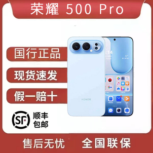 Pro 荣耀500 手机 2亿人像全能实况 骁龙8 honor 青海湖电池 荣耀