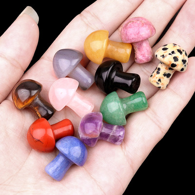 2cm水晶小蘑菇摆件装饰