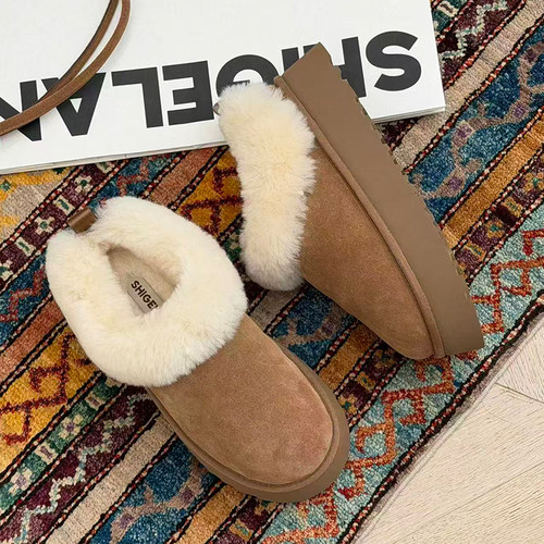 诗歌兰2025冬季厚底保暖雪地靴