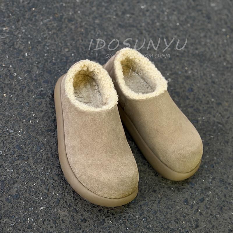 ido羊羔毛雪地靴2025冬季