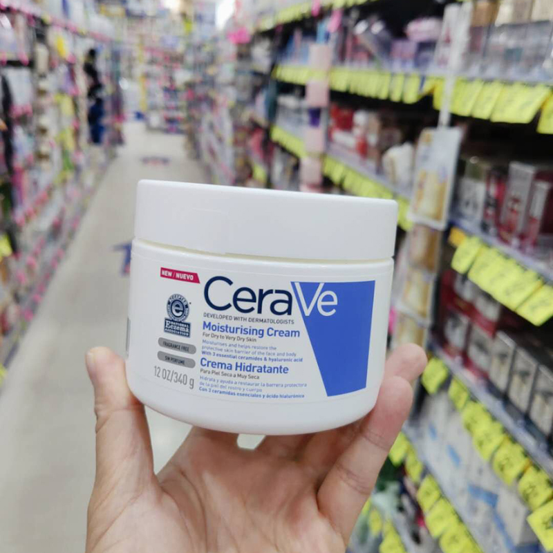 CeraVe全天候补水保湿面霜 肤质嫩肤舒缓敏感肌肤护肤340g/454克