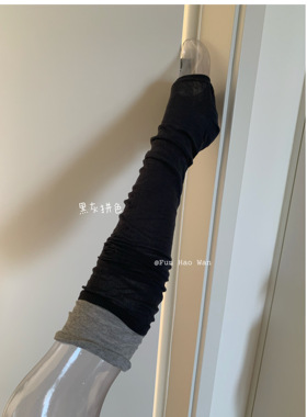 早春氛围～拼色堆堆袜套女 软软薄薄 叠穿春秋 小腿袜/过膝都可