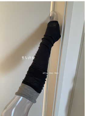早春氛围～拼色堆堆袜套女 软软薄薄 叠穿春秋 小腿袜/过膝都可