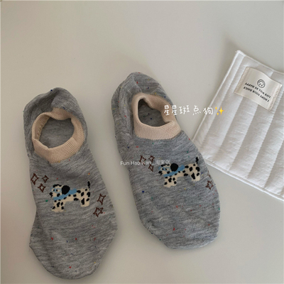 一些可爱的船袜~无骨袜头 星星斑点狗/透气防滑浅口袜女棉袜