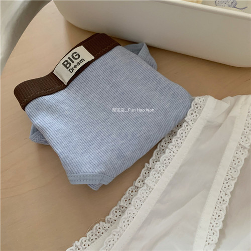 轻复古浅牛仔蓝~女士撞色内裤