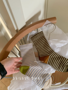 森系/盐系穿搭 无骨袜头 穿不厌系列条纹棉袜 基础厚度中筒女袜