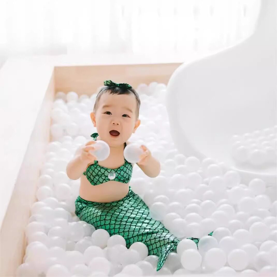 婴儿衣服美人鱼衣服小宝宝可爱服装道具儿童摄影服装百天满月照片