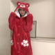 可外穿珊瑚绒草莓熊卡通可爱睡袍秋冬季 家居服 睡衣保暖中长款