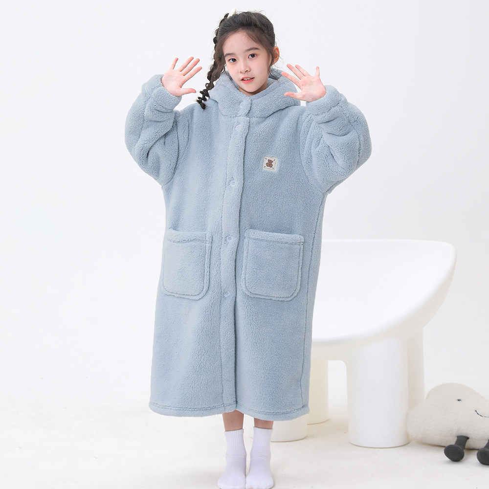 冬季双层加厚女童睡袍珊瑚绒儿童保暖睡衣男童外穿宝宝长款家居服,童装/婴儿装/亲子装,家居袍/睡袍,淘宝优惠券,粉丝福利购,淘宝优惠卷