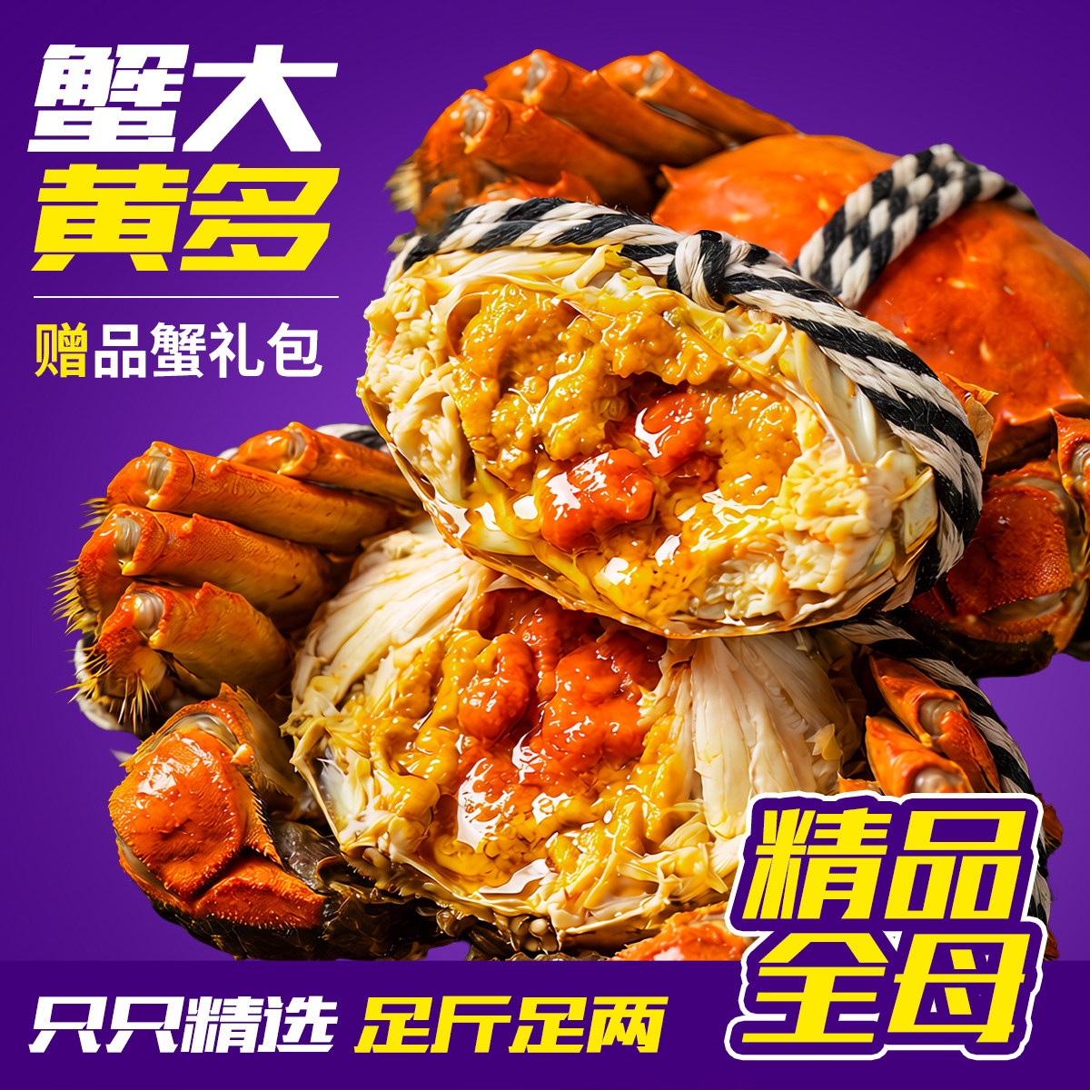 现货大闸蟹特大全母蟹8只10只图片