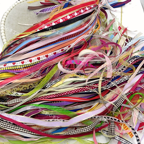 100米彩带韩版带diy手工制作蝴蝶结包夹子材料编发丝带纱带配件