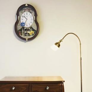 RHYTHM丽声挂钟客厅办公室时尚 大气音乐旋动时豪华挂钟4MH829WD06