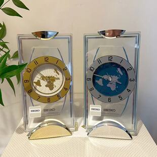 SEIKO日本精工日式 现代钟表146 别致矩形座钟客厅卧室床头时尚