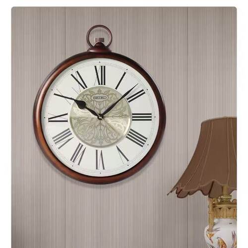 丽声客厅卧室时尚风玫瑰金挂钟