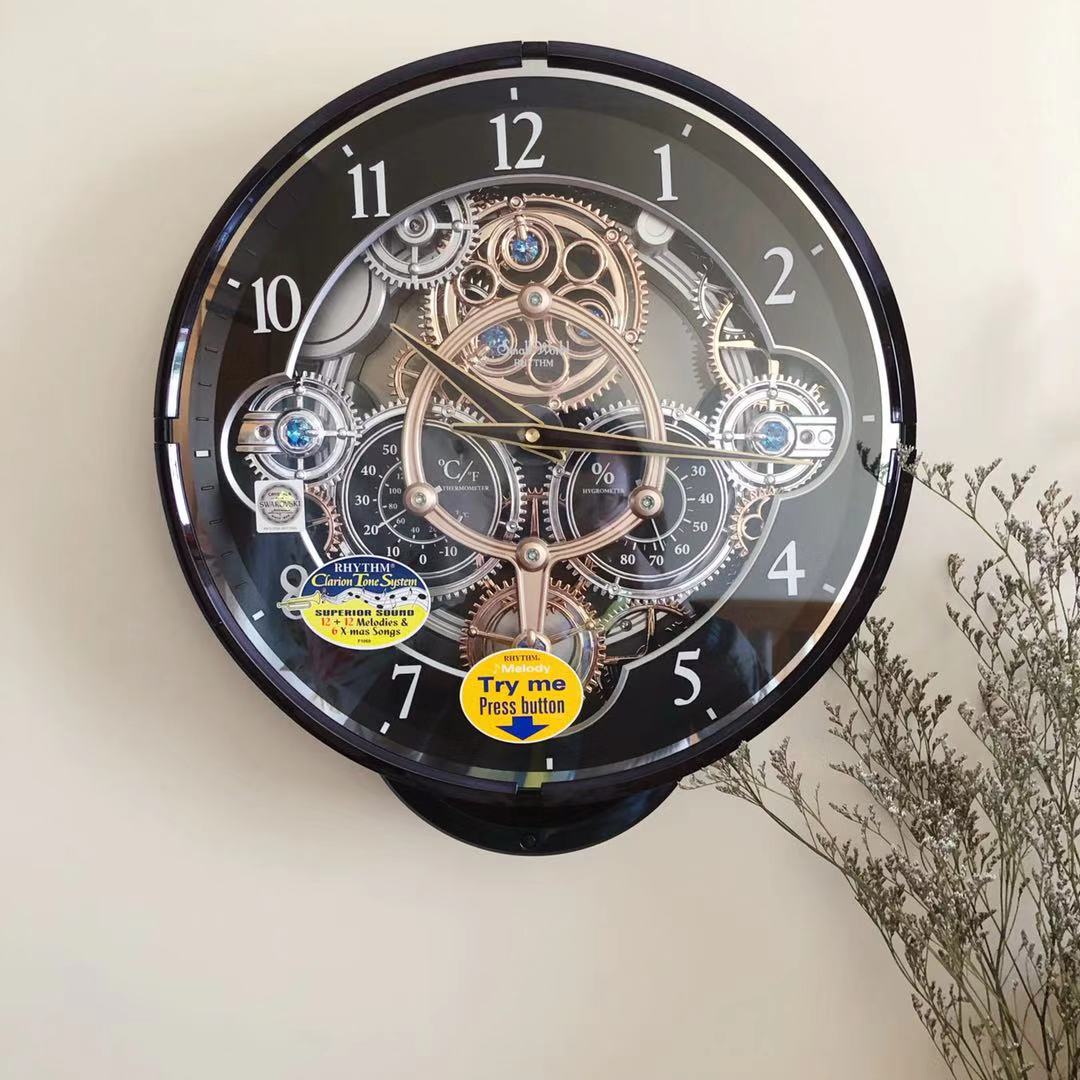 日本欧式玻璃客厅音乐光控报时