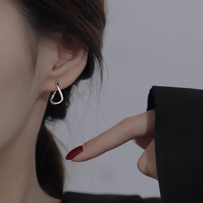 小众设计素圈耳环高级感