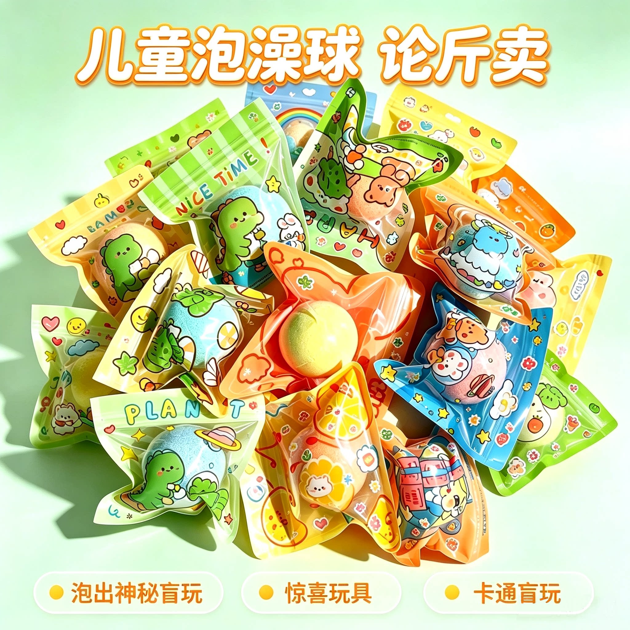 日本入浴精油泡泡洗澡球大人儿童玩具泡澡球艾草花香泡脚沐浴盐球