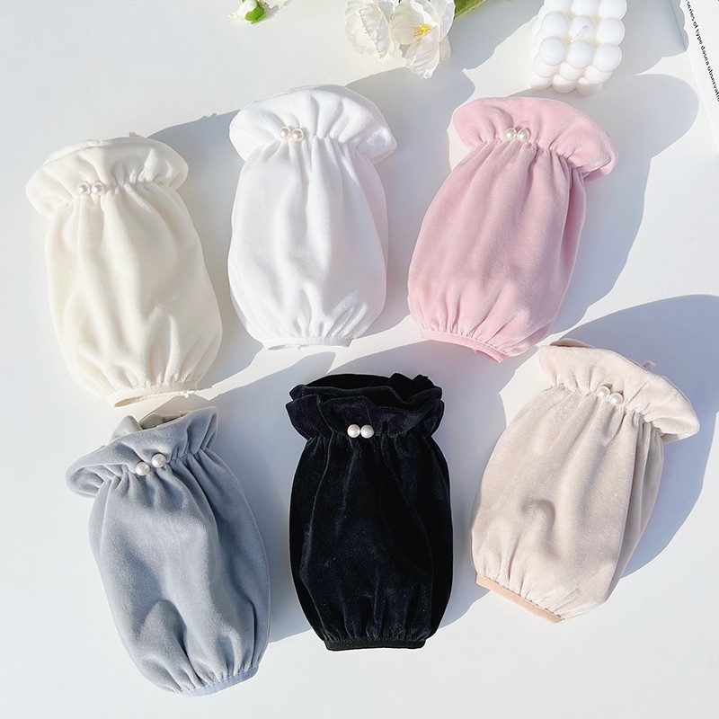 秋冬韩版绒布防污袖套