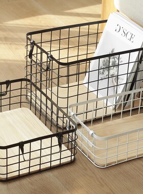 铁艺脏衣服收纳筐脏衣篓篮子水果收纳篮杂物置物民宿收纳桶洗衣篮