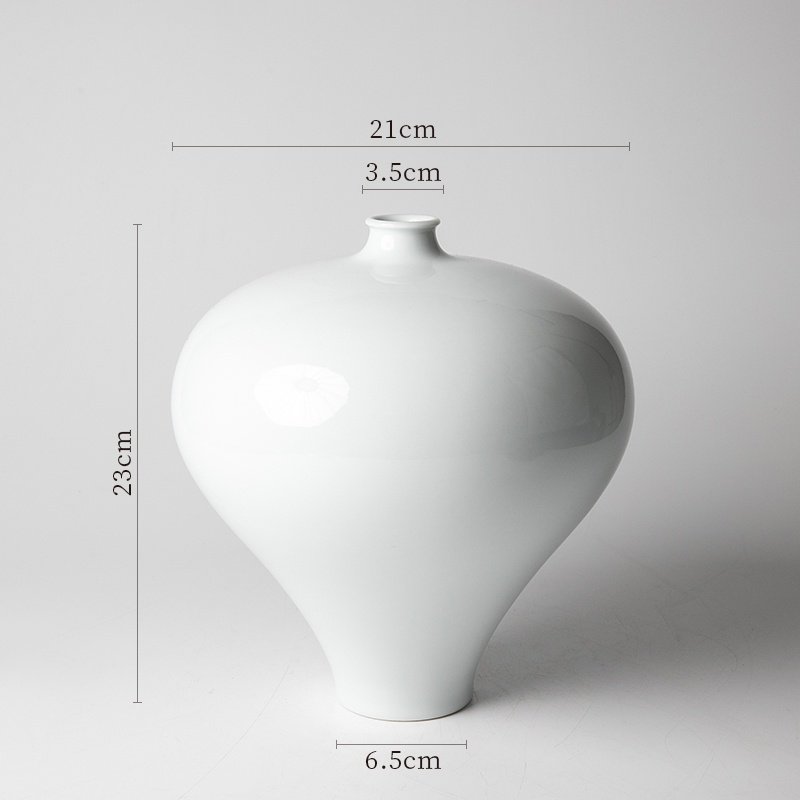 墨蓝花器制造陶瓷花瓶d禅意中式日式插花器皿白瓷桌y面摆件投入花