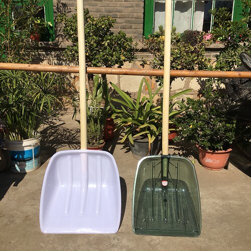 极速推雪Td板塑料塑钢家用雪锹铲子大号加厚耐磨钢化锹铲雪除雪工