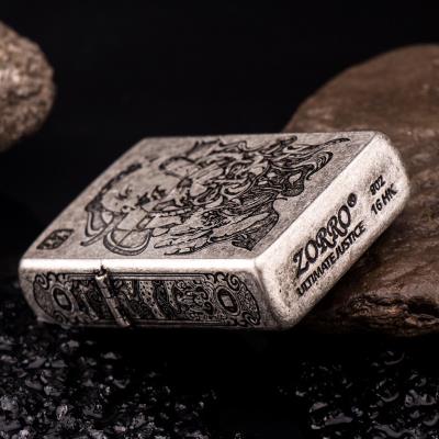 佐罗煤油打火机创意老式砂轮个性古银火机佛魔一念时尚刻字