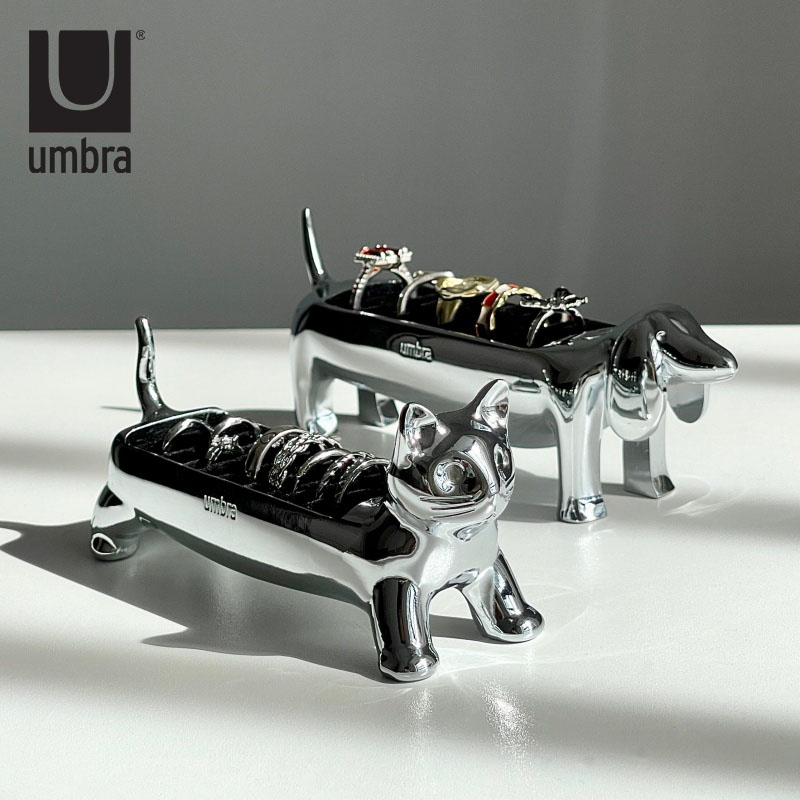 Umbra腊肠狗戒指托首饰架小饰品收纳珠宝展示架创意可爱摆件