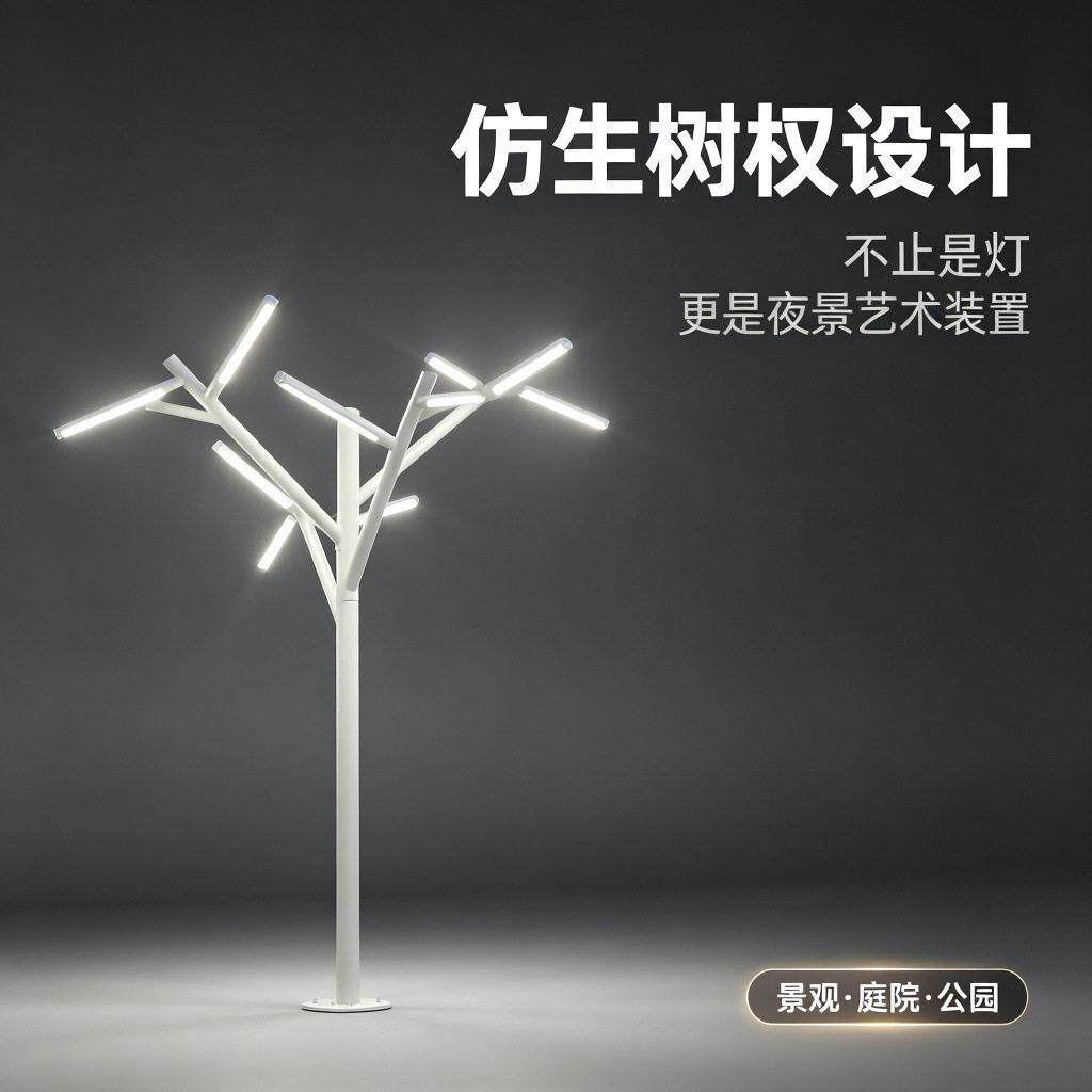 防水树杈LED公园景区别墅艺术造型灯 网红打卡发光树景观灯庭院灯