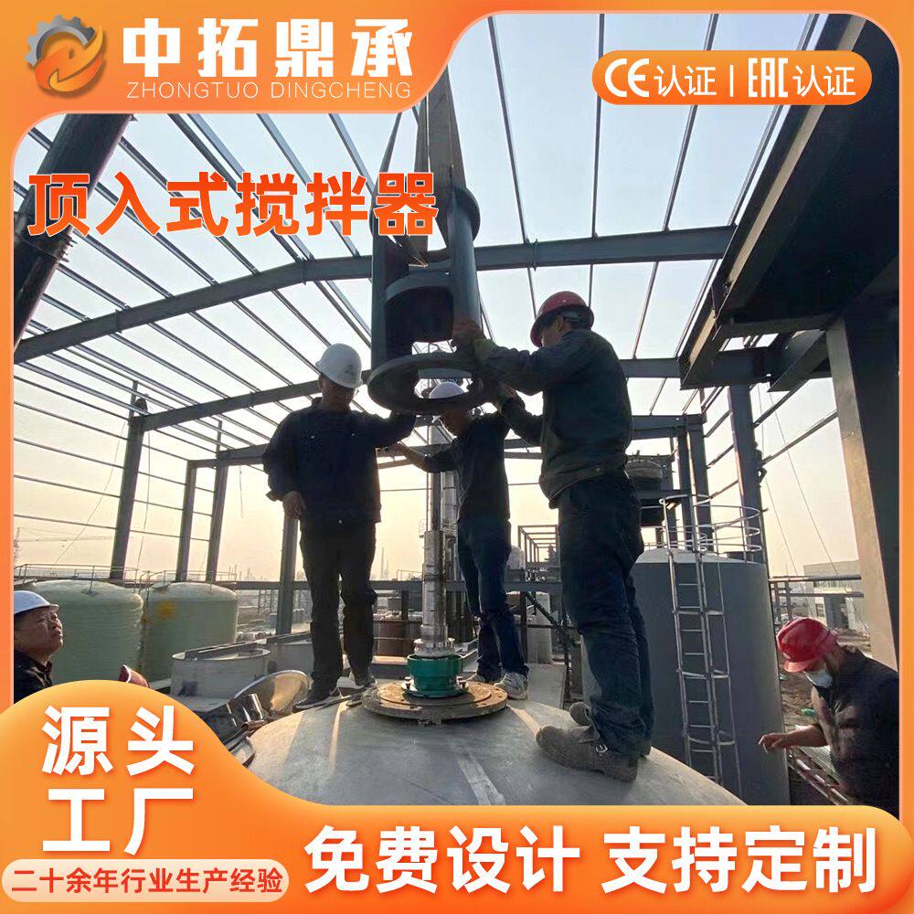 中拓鼎承发酵罐搅拌器 溶碱槽搅拌装置厂家 中心顶入式搅拌设备