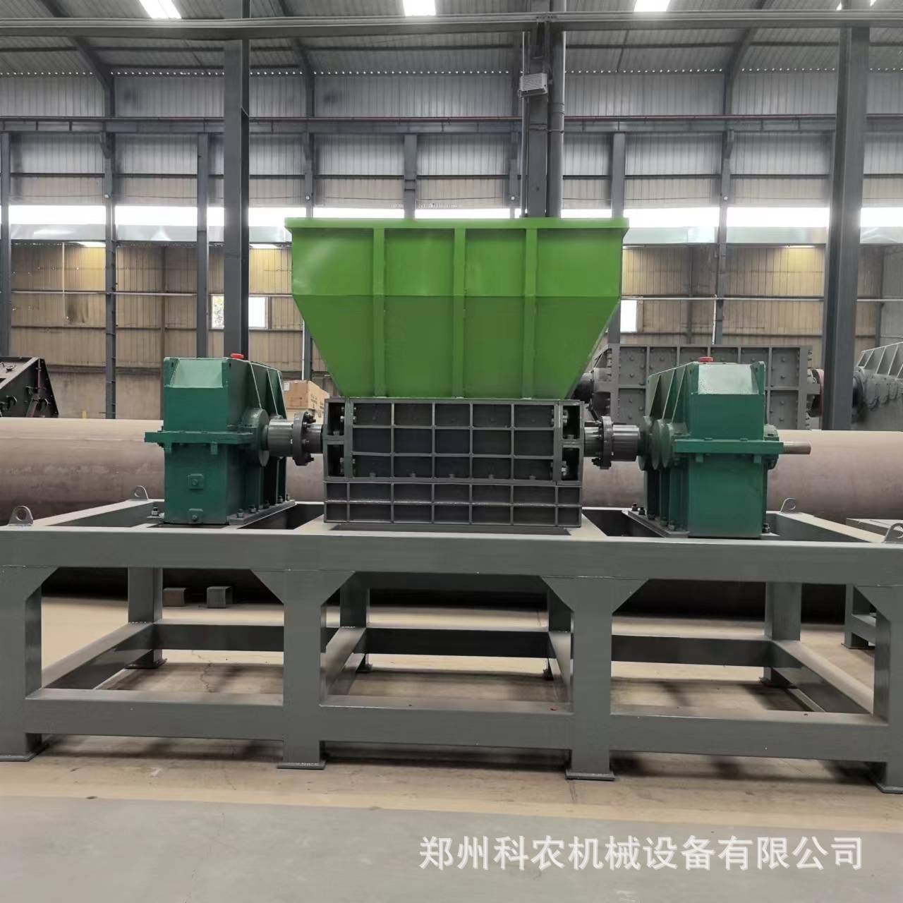 塑料蓝桶废旧易拉罐矿泉水瓶双轴撕碎机 1000型稻草撕碎设备