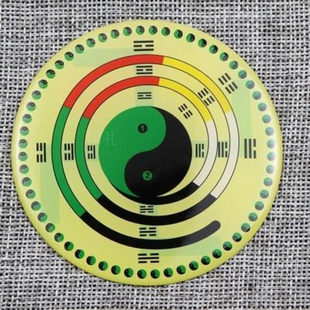 八公分黄铜版万象福牌万字福太极八卦数字卦图贴装饰品手机贴卦爻